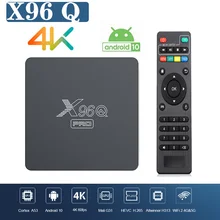 4K X96Q Pro Android 10 Smart TV Box Allwinner H313 Quad Core Set Top Box HD HDR HDMI-compatible 2.4G