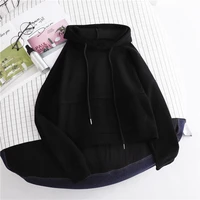 2021 spring and autumn new hooded sweater womens fashion ins thin loose student coat