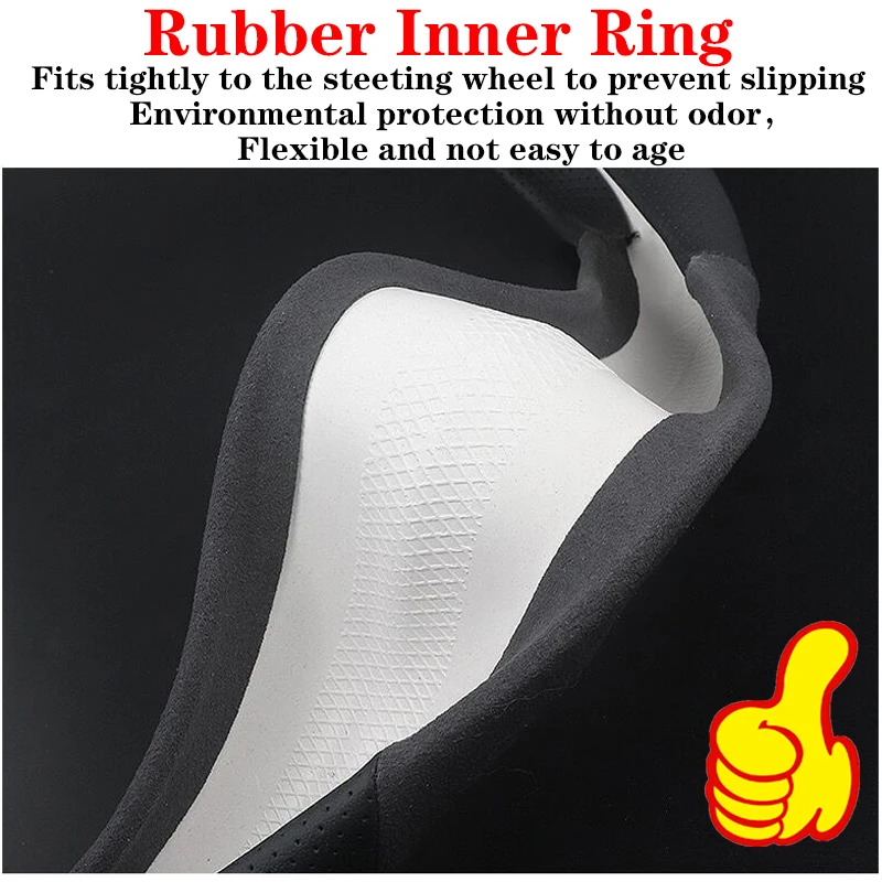 

For Haval 3D Laser Printing Logo Cow Leather Car Steering Wheel Cover Fit H1 H2 M6 H4 H5 H6 H3 H7 H8 H9 F5 F7 F7S