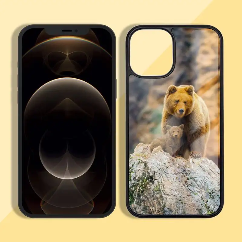 

Lonely Alaska Brown Bear Phone Case Silicone TPU+PC For iPhone11 12 mini Pro MAX 7 8 Plus X XR XS Samsung S20 10 9 8 Plus ultra