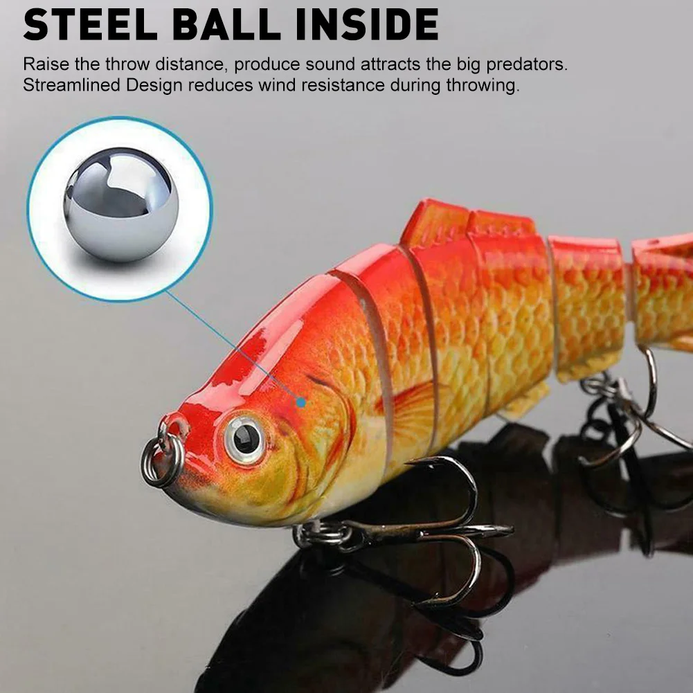 5Pcs 10cm 150g hot model fishing lures hard bait Bass Fishing Hard Lure 6-segment Jointed with Tackle Box | Спорт и развлечения
