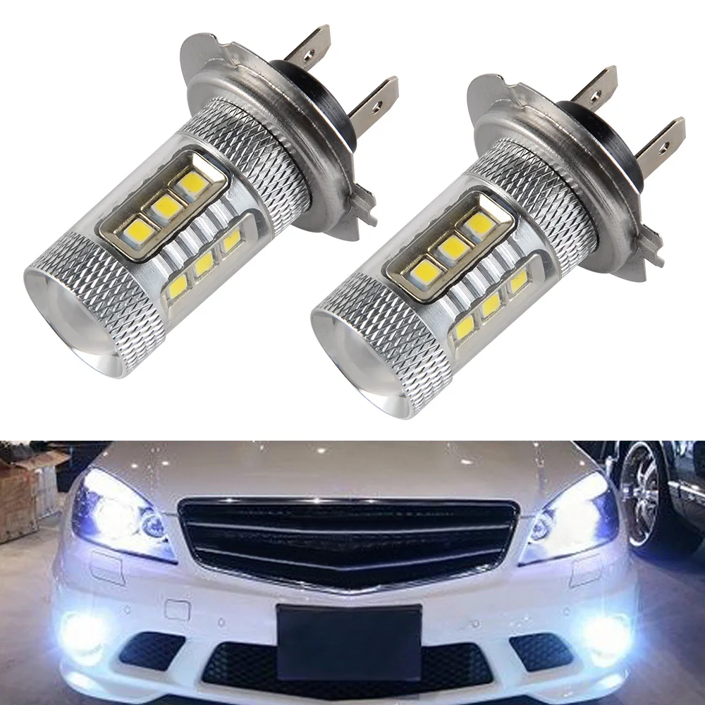 

2pcs H7 Car LED Headlight 6000K 12V 900LM Fog Light White 499 Bulb High Power 15W LED Auto Accessories