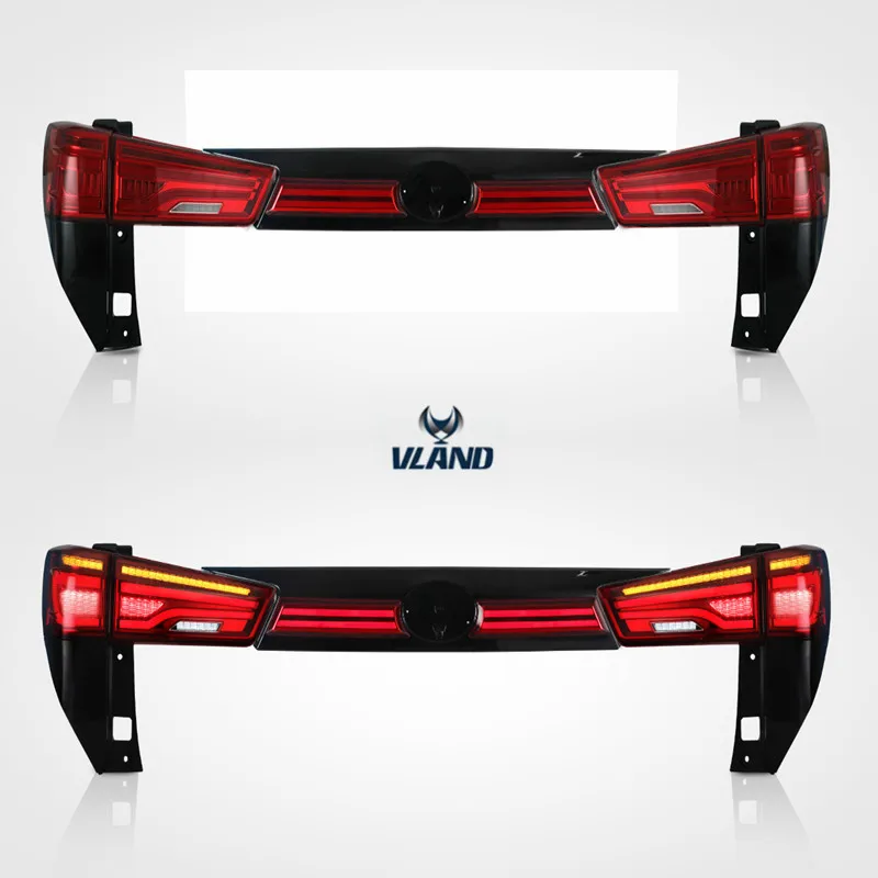

VLAND Factory assembly for Car Full LED taillight for Innova 2016 2017 2018 Tail lamp with DRL+Reverse+Brake+middle light
