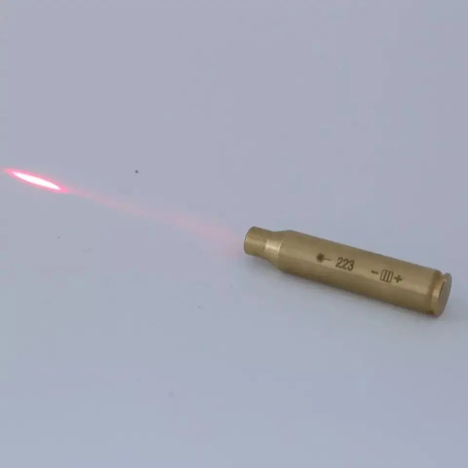 

EWOLF Red Dot Laser Brass Boresight CAL Cartridge Bore Sighter for Scope Hunting