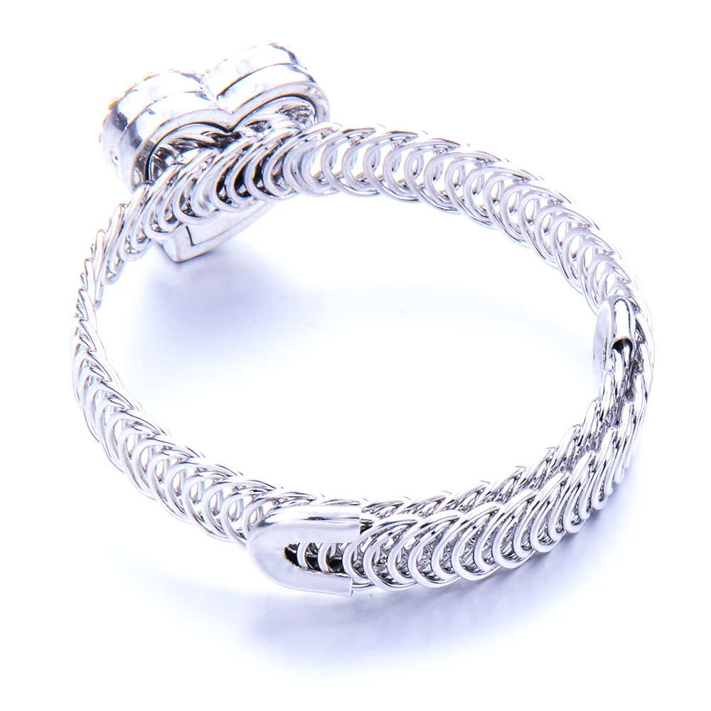 Браслет медальон из нержавеющей стали в форме сердца|Браслеты| |