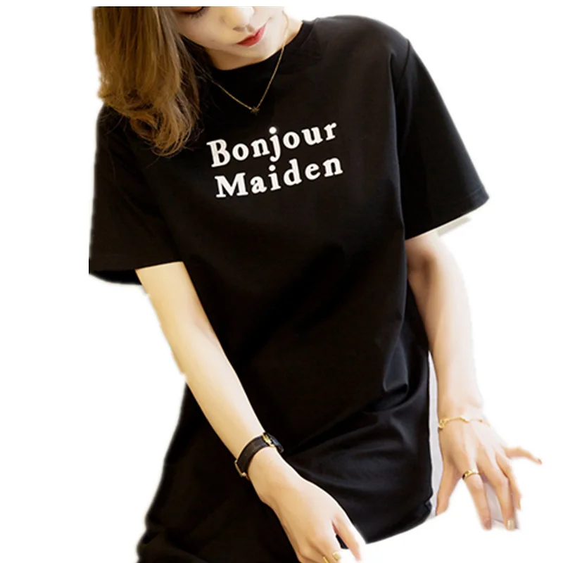 

2021 Summer New Sweet Girl Dress Mid-length Letter Print T-shirt Female Dress Dresses Women Woman Dress Dress Red