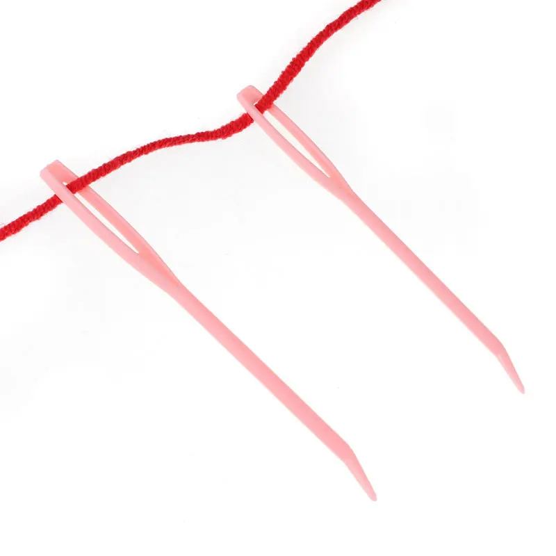 2 шт./лот изогнутые иглы для шитья набор вязальных спиц с большими глазами пряжи