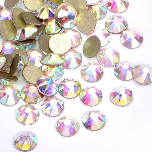 Crystal AB Новые цвета 8 больших+ 8 маленьких граней ногтей Стразы Кристалл AB стекло SS20 не горячей фиксации украшение для ногтей горный хрусталь одежды H0959 - Цвет: Crystal AB