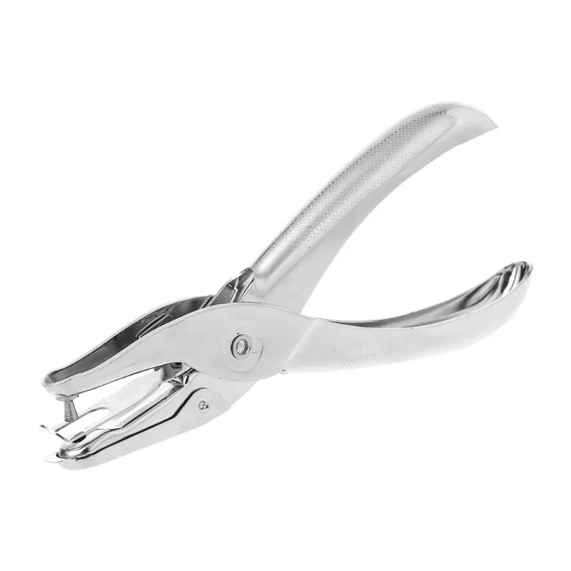 

B2RC School Office Metal Single Hole Puncher Hand Paper Punch Scrapbooking Punches 6 Pages 3mm