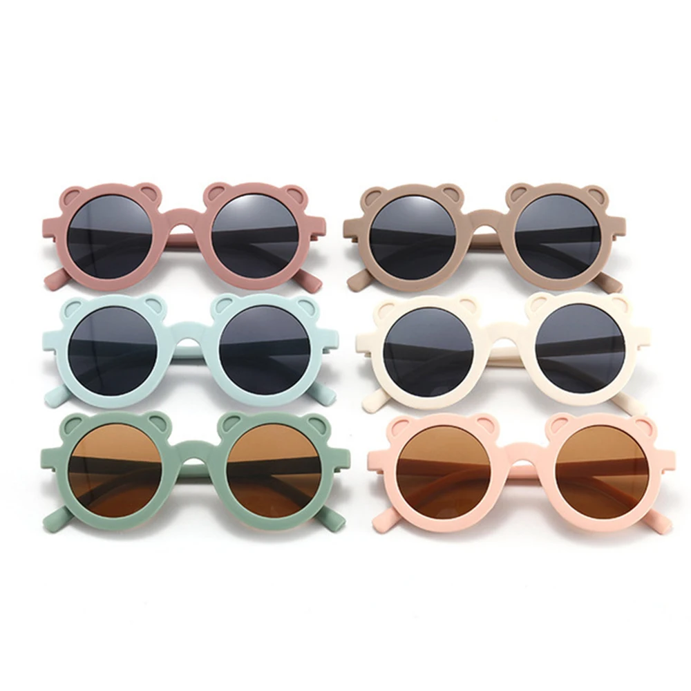 

Cartoon Lovely Kids Sunglasses Bear Shape Frame Girls Children Sun Glasses Round Street Beat Baby Boy Eyeglasses Cute Shades
