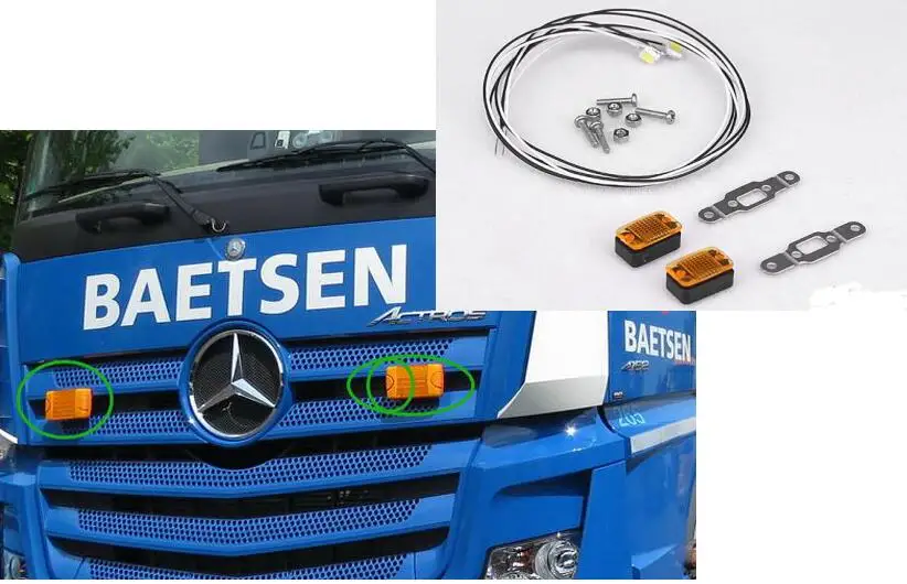 S-1262 Светодиодные фонари декоративные для 1/14 RC Tamiya R620 R470 R730 MAN TGX BENZ 1851 3363 VOLVO Hino 700 V8 тягач 6x4 грузовик - Цвет: S-1262