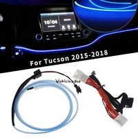 12v car led instrument dashboard panel trim atmosphere light frame decor light strip blue lamp for hyundai tucson 2015 2018