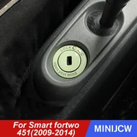 car ignition device gear keyhole stickers epoxy luminous decals interior decoraton for smart 451 fortwo accessories