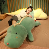 80 120cm giant cute crocodile plush toy stuffed fluffy cartoon animal doll girlfriend sleeping pillow baby kids birthday gift