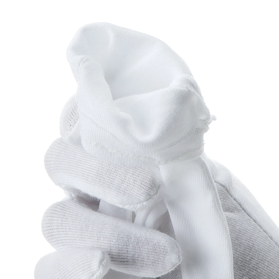 Плотные хлопковые перчатки 12 пар серебряные рабочие для проверки монет