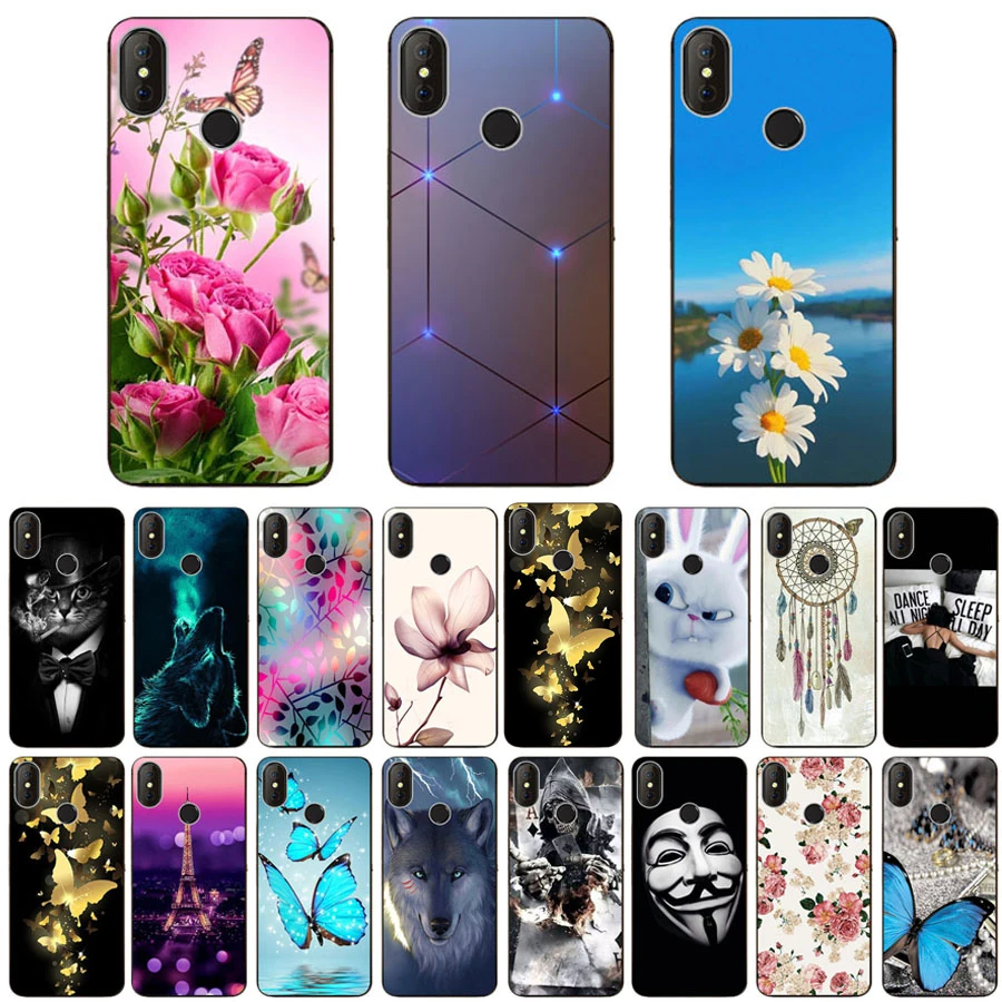 Силиконовый ТПУ чехол с милым рисунком Для Doogee X70 Мягкий защитный полным