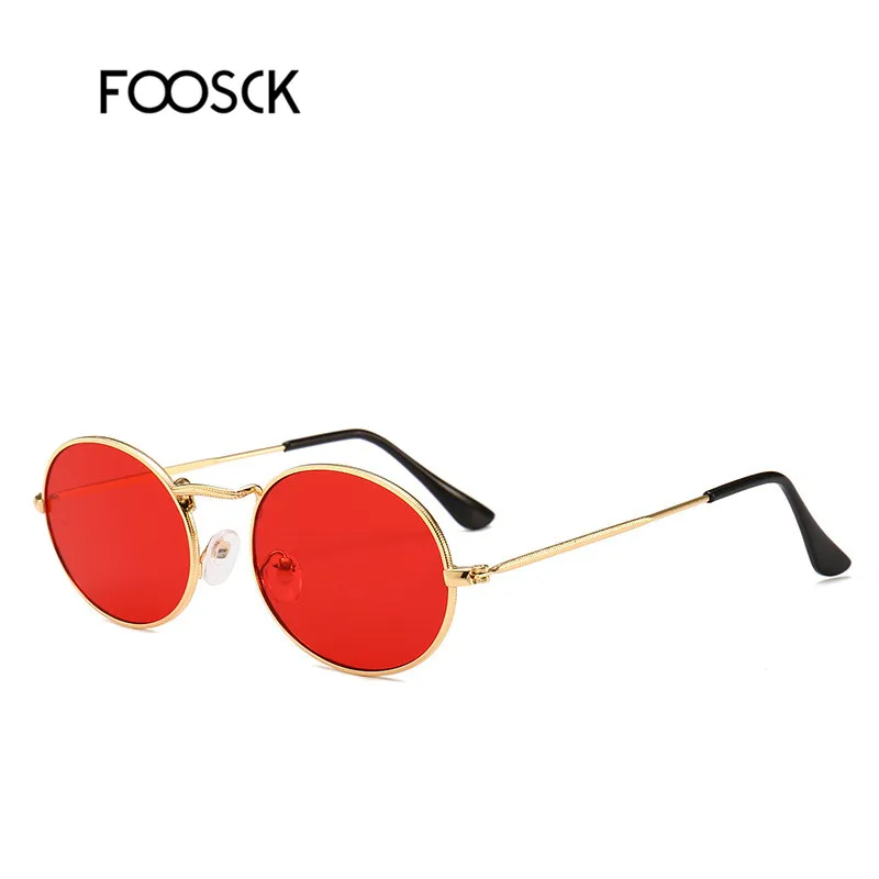 FOOSCK Роскошные Горячие новые тренды Солнцезащитные очки женские брендовые дизайнерские ретро зеркальные винтажные очки UV400 - Цвет линз: C3Red