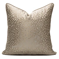 luxury pillowcase 45x45cm embroidered leopard gold cushion cover decorative pillowcase for livingroom sofa hotel pillow cover