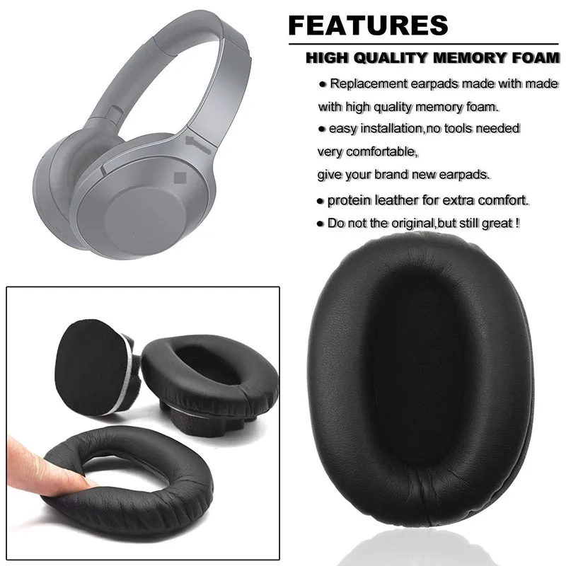 Запасные подушечки для наушников sony MDR-1000X WH-1000XM2 MDR-100 из пены с эффектом памяти