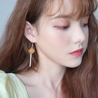 sweet girl women earring resin lollipop ear drop jewelry custom handmade cute charming creative girls candy color earrings