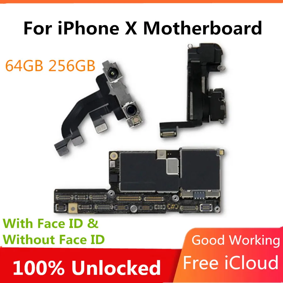 Заводская разблокированная материнская плата для iphone X без/с идентификатором