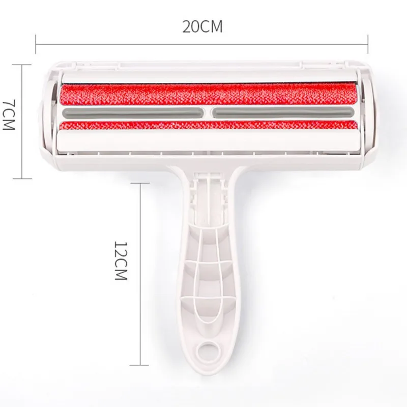 

2-Way Pet Hair Remover Roller Lint Sticking Roller Removing Dog Cat Hair from Furniture Carpets Clothing One Hand Operate 2020