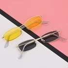 Солнцезащитные очки унисекс с прозрачными линзами UV400, маленькие винтажные солнечные аксессуары в стиле ретро, с защитой от ультрафиолета, в металлической оправе, лето 2021