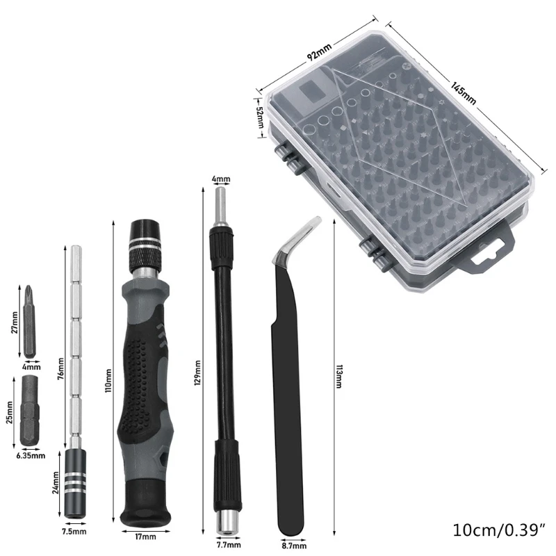 

115 in 1 Screwdriver Set Screw Driver Bit Multi-function for Precision Computer PC Mobile Phone Repair Device Hand Tools