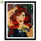 5D алмазная живопись сделай сам, мультяшная Толстая Леди, Набор для вышивки крестиком, полная выкладка, квадратная, круглая Алмазная вышивка, мозаика для женщин, домашний декор