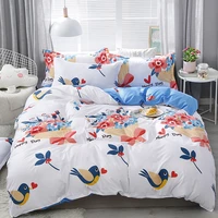 mandarin duck flower home textile duvet cover bed sheet pillow case youthful style single double queen king for home bedding set