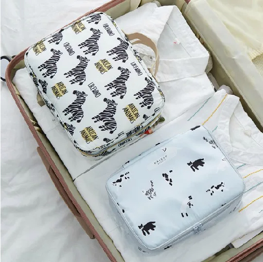 Двухслойная прозрачная сумочка для макияжа вместительная косметическая сумка