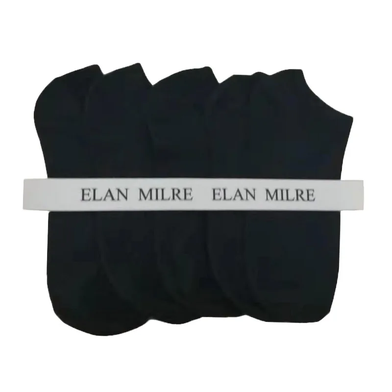 Elan Milre/короткие мужские носки с низкой талией сезон весна-лето 5 пар однотонных