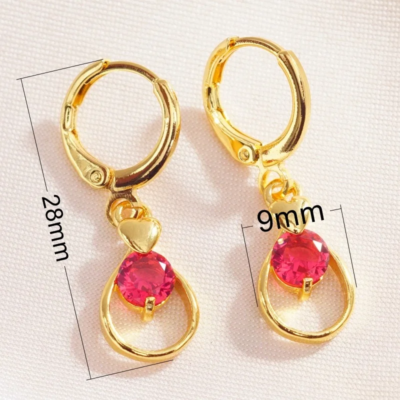 Женские классические серьги подвески 6 цветов стразы в форме капли воды модные с