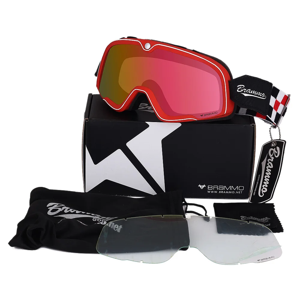 BRAMMO Motocross MX Goggles Glasses Skiing Sport Eye Ware Moto Off Road Helmet For Motorcycle ATV DH MTB Windproof Gafas | Автомобили и