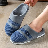 house slippers for mens gingham warm indoor man winter slipper plush cozy fluffy home shoes male footwear big size 50
