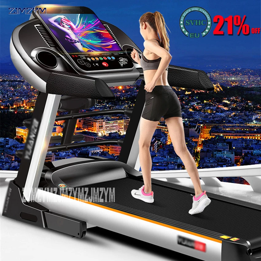 

Многофункциональная домашняя беговая дорожка 9009D, цветной экран 15,6 дюйма, Wi-Fi версия, бесшумная складная электрическая беговая дорожка, обо...