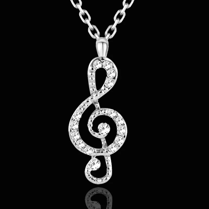 SINLEERY прекрасная музыкальная нота в форме цветка звезды Ангел корона ожерелье с