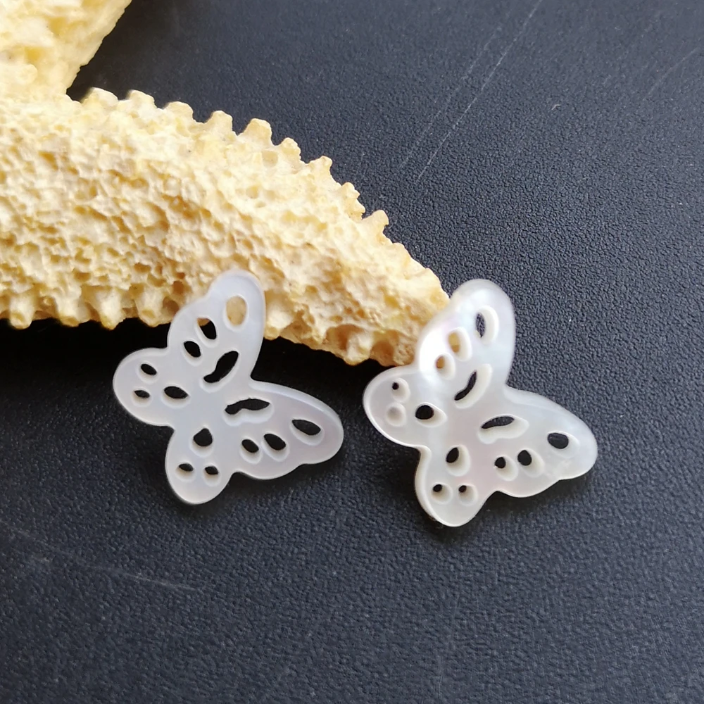 30 шт./лот 9x10 мм Натуральная бабочка перламутровая раковина для самодельных