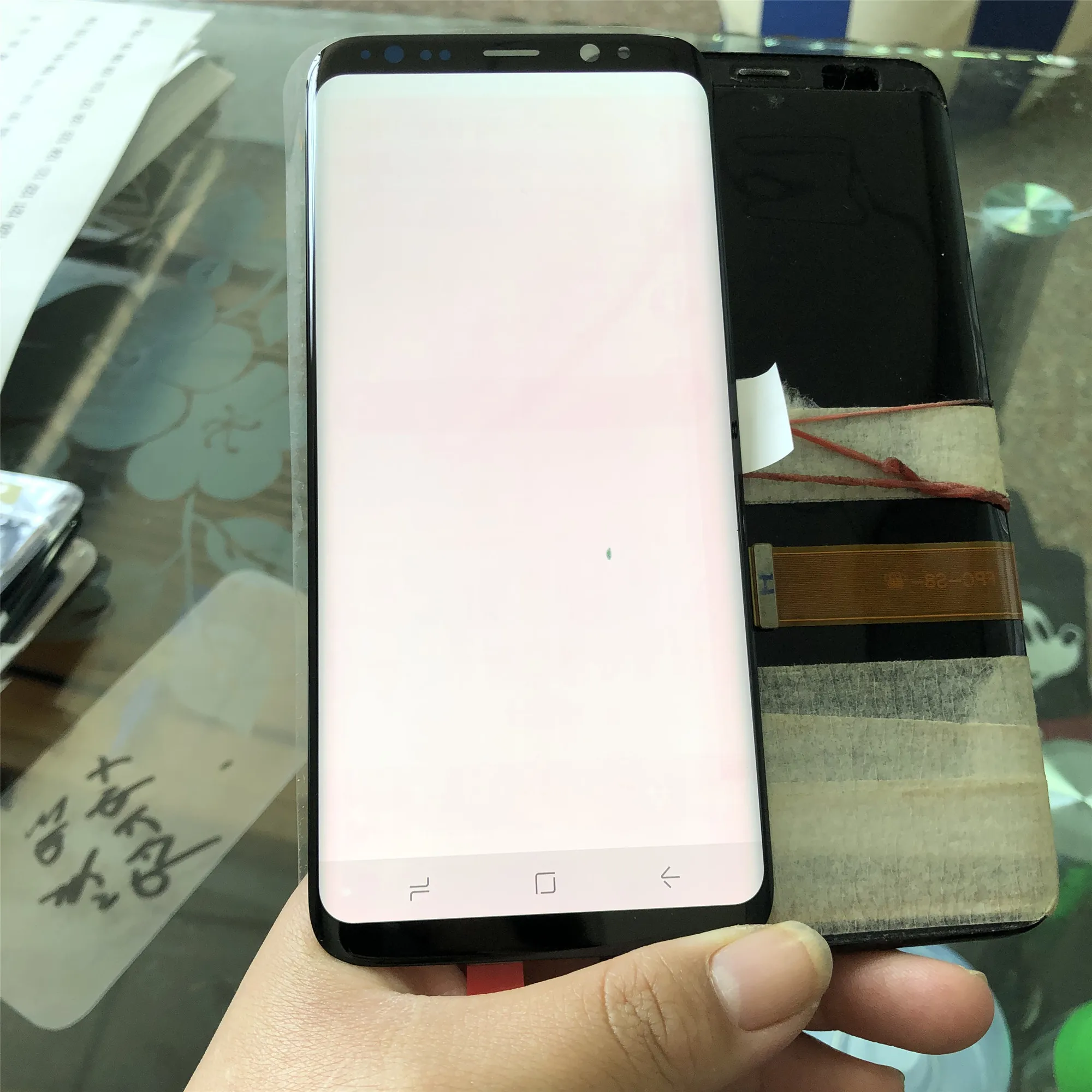 Супер AMOLED ЖК дисплей для Samsung Galaxy S8 G950 G950F с сенсорным экраном дигитайзер есть