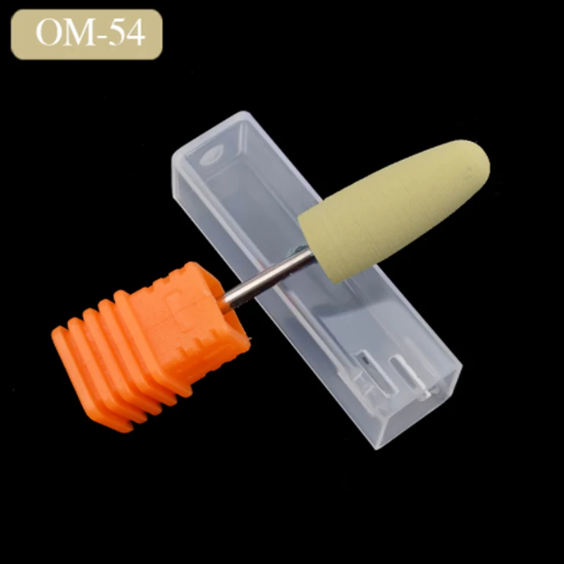 OM-54 6 шт./компл. резины и силикона с объемным Фрезер для ногтей, фрезер для маникюра битный Гибкая полировальная машина электрическая пилка для ногтей инструменты для ногтей - Цвет: OM-54