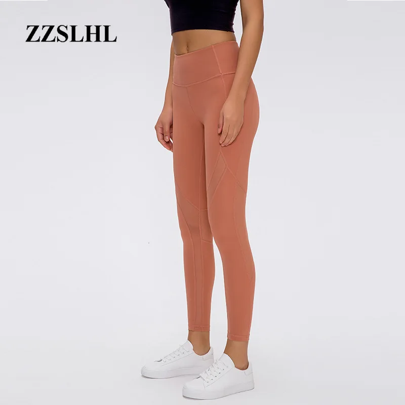 

Леггинсы женские сетчатые с завышенной талией, Дышащие Мягкие штаны для занятий спортом, для бега, велоспорта, тренировок