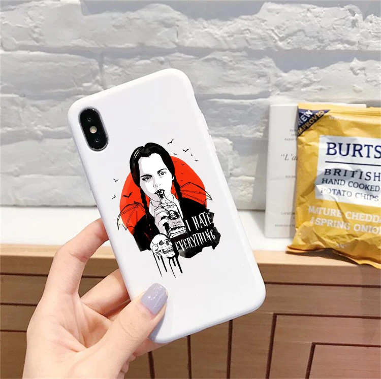 Среда Addams семейный цветной Мягкий силиконовый чехол для телефона iphone 6/6s, 6 Plus/6s Plus, 7/8, 7 Plus/8 Plus, X, XS, XR, XSMax
