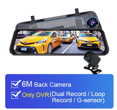 Only DVR 1" зеркало заднего вида DVR 3 в 1 Автомобильная камера обратный радарный датчик парковки слепое пятно обнаружения системы парктроник Автомобильный видеорегистратор - Название цвета: Only DVR