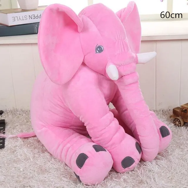pink Детская подушка, слон, кукла, Спящая задняя подушка, милая мягкая детская кукла, 60 см, рождественский подарок для детей, игрушка - Цвет: pink