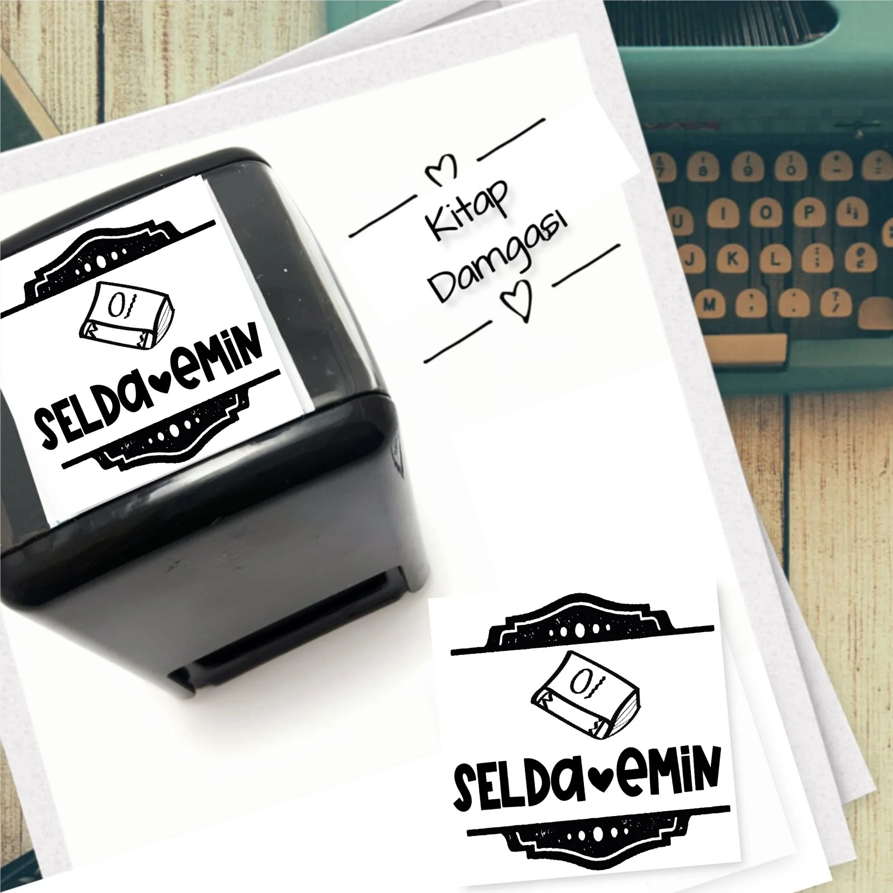 

Personalized Name Written Automatic Square Stamp-829