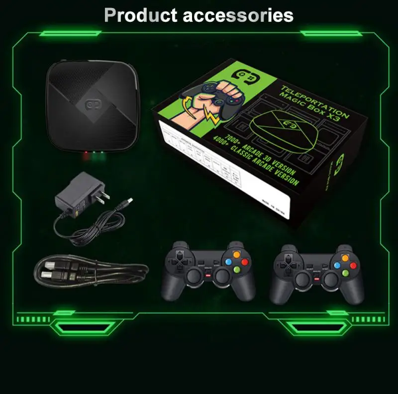 

Retro Electronic Home Game Console, Wireless Video Electronic Game Console, Built-in 10,000 Classic Games, 4K HD TV Projection