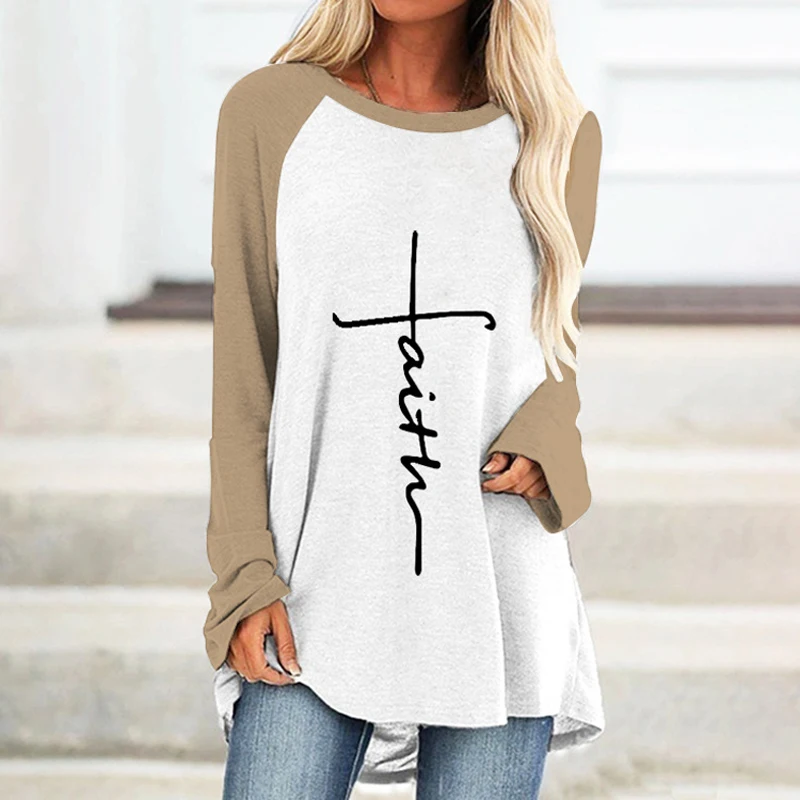 

2021 Spring Women Blouse Shirt O-neck Long Sleeve Loose Pullover Tops Casual Ladies Long Oversize Blouses Female Sweatshirt