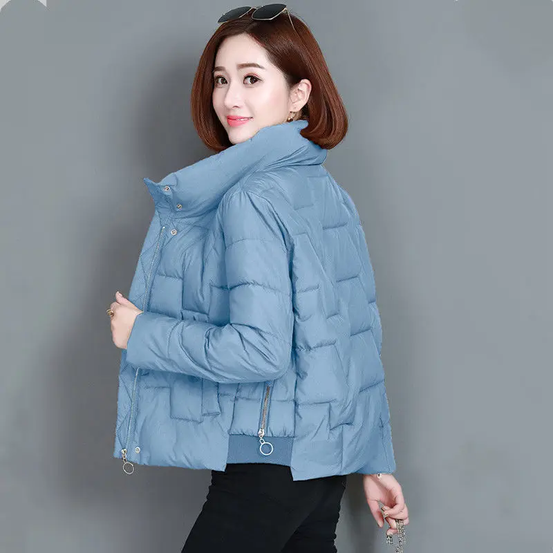 2023 Autumn Women Casual Solid Parkas Female Fashion Thick Warm Cotton Padded Coats Ladies Elegant  Loose Jackets Outwear H880