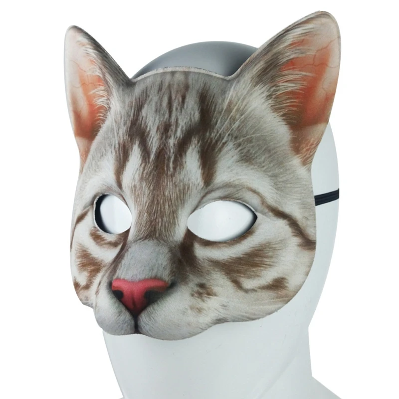 Маска животного с имитацией принта пикантная маска кошки для карнавала