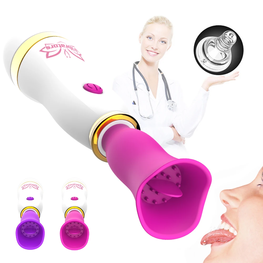 Мастурбатор силиконовый AV стик для сосков клитор лижущий стимулятор язык